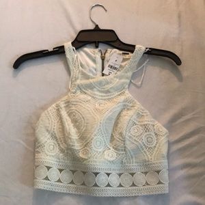 White Crochet Crop Top